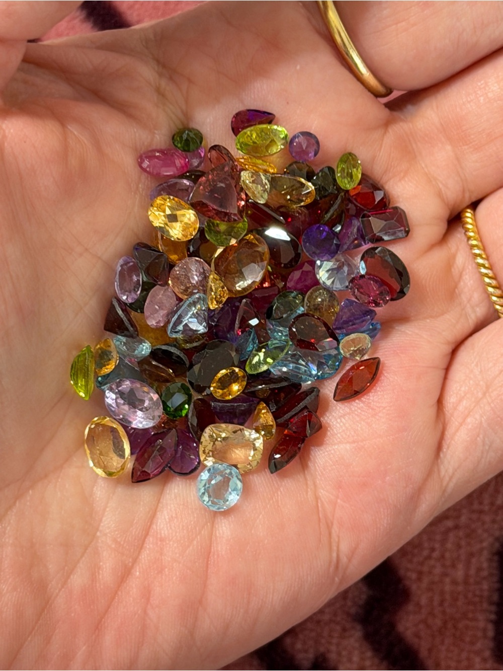 75cts. Multi-Color Faceted Natural Gemstones - Women Jewelry